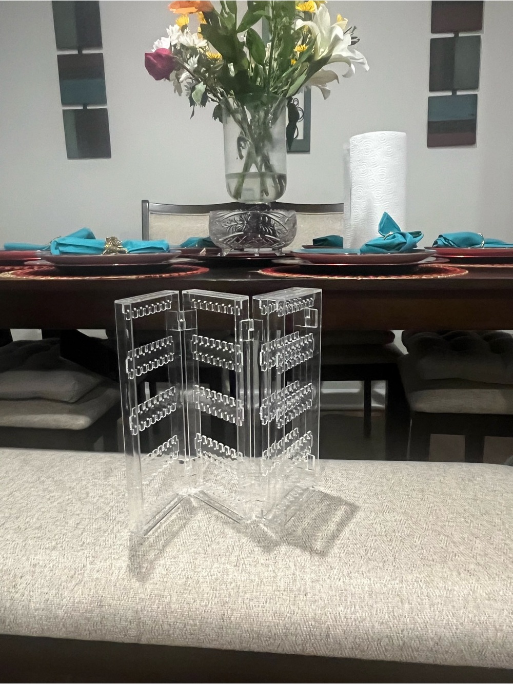 Clear Acrylic Folding Earring Organizer - Transparent Jewelry Display